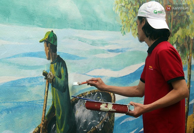 Chùm ảnh: Ngắm nhìn những bức tranh đầu tiên ở làng bích họa trong lòng thành phố Đà Nẵng - Ảnh 4.