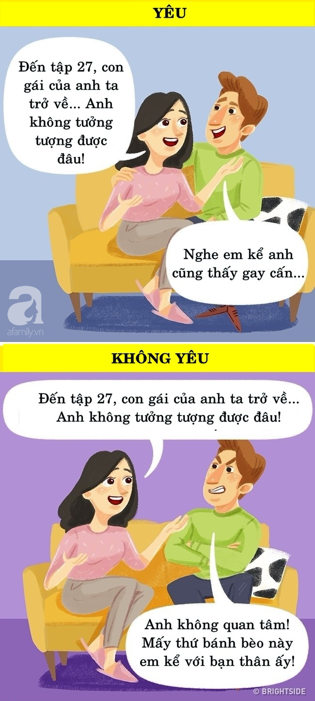 Bộ tranh: Khác biệt chuẩn không cần chỉnh về người đàn ông yêu và không yêu bạn - Ảnh 4.