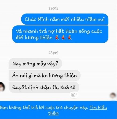 Vừa chúc Tết vừa đòi nợ, nhiều người khóc thét vì bị con nợ ‘cù nhầy’ chặn luôn facebook - Ảnh 1.