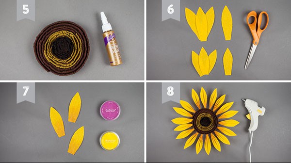 3 cách làm hoa từ vải dạ đơn giản mà cực đẹp
