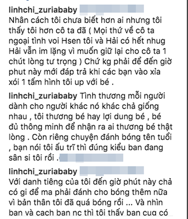 Bị chỉ trích lôi con gái ra sân si với Lý Phương Châu, Linh Chi đáp trả: Nhân cách tôi hơn cô ta! - Ảnh 3.