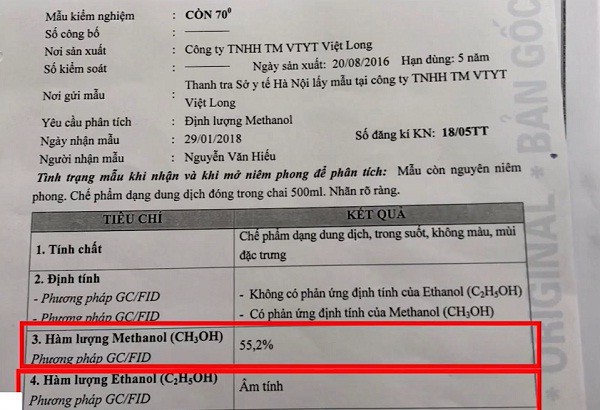  Có thể tử vong nếu rửa vết thương từ cồn y tế giả - Ảnh 1.