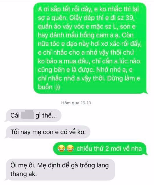 Các chị thi nhau nhắn tin theo trào lưu đòi quà sắp Tết rồi, em sợ anh quên, và đây là phản ứng của các anh chồng - Ảnh 5.