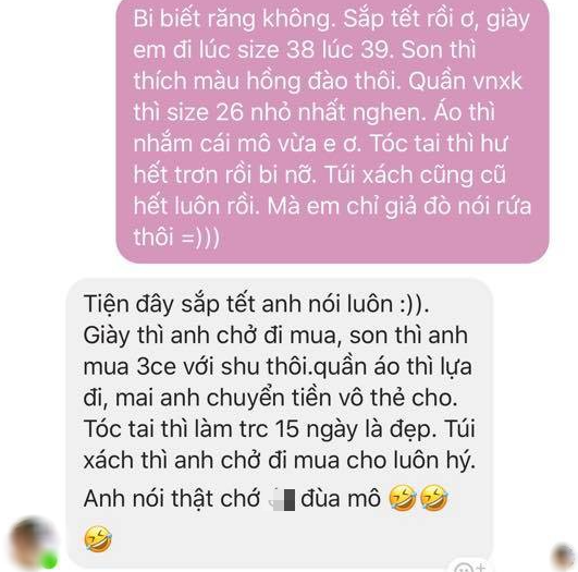 Các chị thi nhau nhắn tin theo trào lưu đòi quà sắp Tết rồi, em sợ anh quên, và đây là phản ứng của các anh chồng - Ảnh 14.