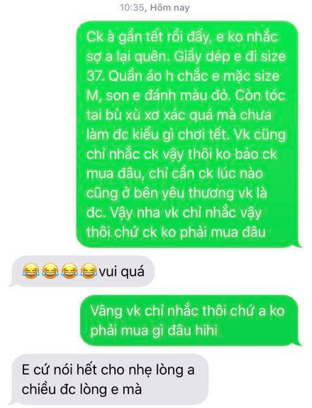 Các chị thi nhau nhắn tin theo trào lưu đòi quà sắp Tết rồi, em sợ anh quên, và đây là phản ứng của các anh chồng - Ảnh 21.