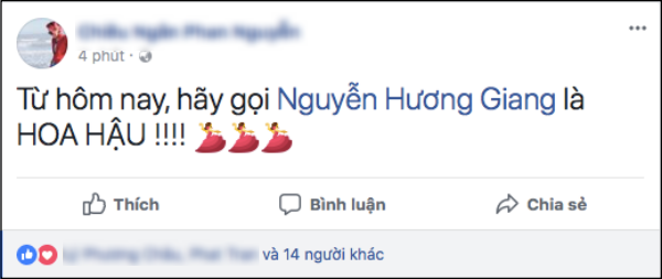 ‘Từ hôm nay, hãy gọi Hương Giang là Hoa hậu’ trở thành cụm từ hot nhất của cộng đồng mạng! - Ảnh 3.