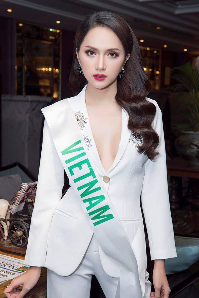 Chỉ dùng son đỏ và son cam mà Hương Giang vẫn cứ tỏa sáng ngời ngời tại Hoa hậu Chuyển giới Quốc tế 2018 - Ảnh 4.
