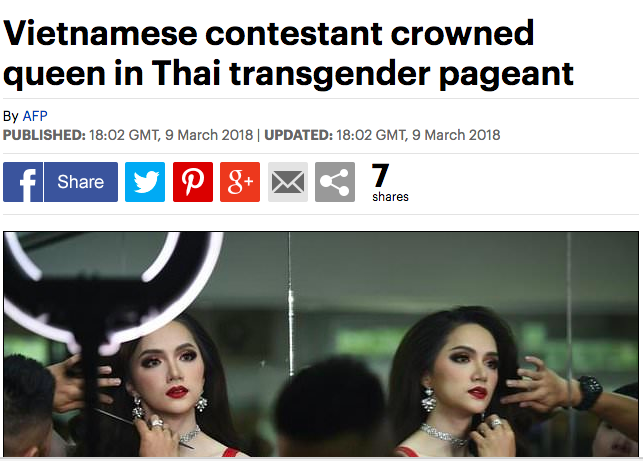 Phản ứng của truyền thông quốc tế trước chiến thắng của Hương Giang idol tại Hoa hậu Chuyển giới quốc tế 2018 - Ảnh 2.