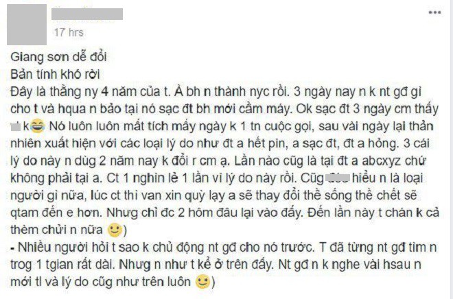 Giang sơn dễ đổi, bản tính khó dời: Không trả lời tin nhắn người yêu vì điện thoại hết pin, phải sạc trong… 3 ngày - Ảnh 1.