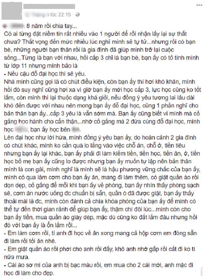 Trả lại cho người yêu đúng 200 triệu vay mượn lúc khó khăn, chàng trai phũ phàng dứt bỏ cuộc tình 8 năm thanh xuân - Ảnh 1.