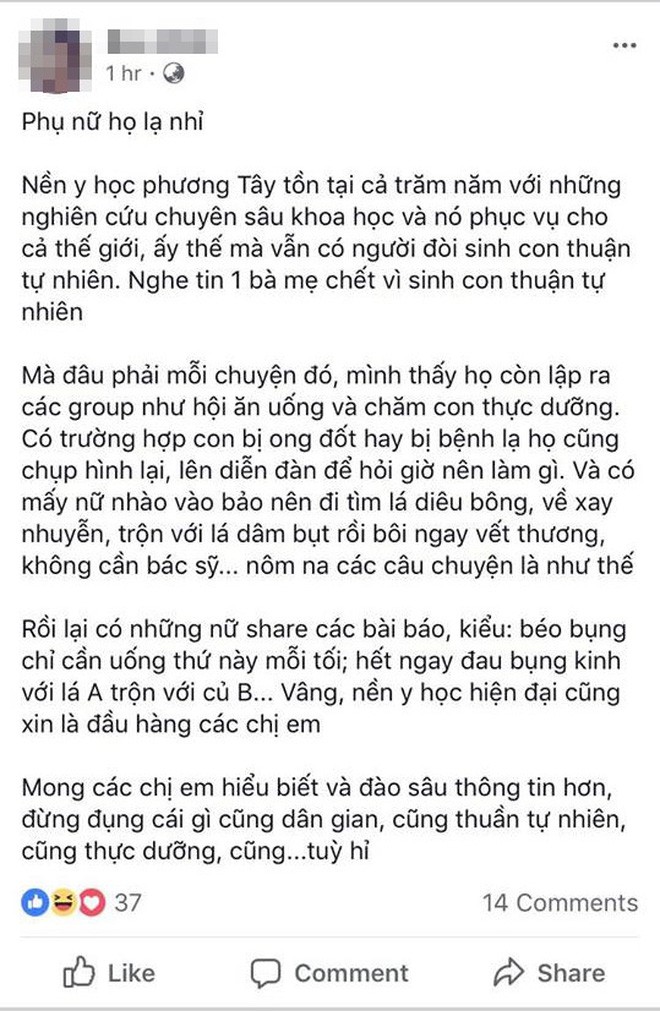 Sốc trước những bình luận từ tài khoản facebook tư vấn sinh thuận tự nhiên: Mấy con kia đẻ sao, con người đẻ vậy! - Ảnh 4.