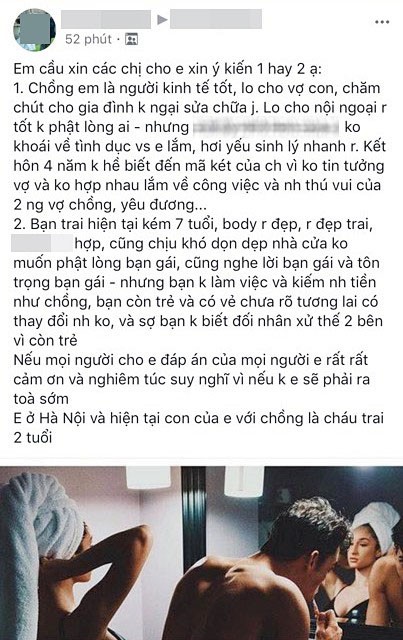 Mẹ một con cặp kè với phi công trẻ vì chồng gia trưởng lại hơi yếu, còn nhờ tư vấn nên chọn ai cho vẹn toàn cả hai? - Ảnh 1.