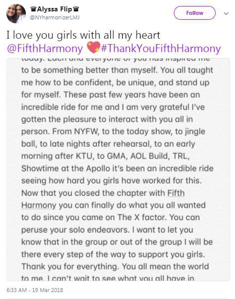 Fan đồng loạt hashtag #ThankYou khi hay tin Fifth Harmony ngưng hoạt động vô thời hạn - Ảnh 4.