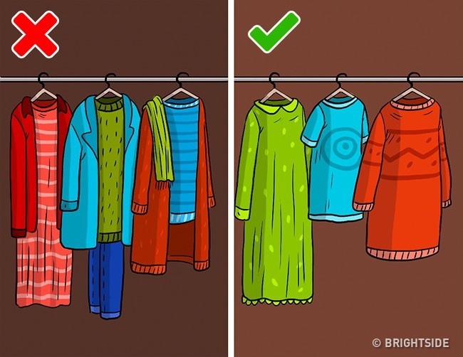 Nếu không muốn tủ quần áo lúc nào cũng lộn xộn, chị em hãy bỏ ngay những thói quen sắp xếp tưởng đúng mà sai bét này - Ảnh 2.