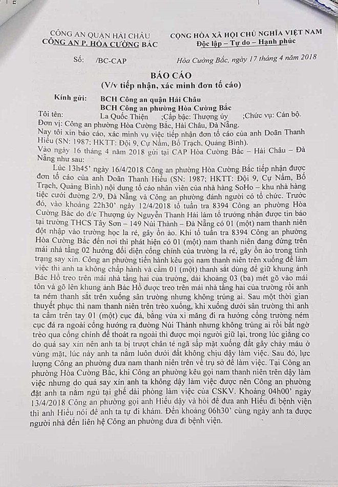 Sự thật choáng váng vụ du khách tố nhà hàng đánh khi quên mang tiền ở Đà Nẵng - Ảnh 1.