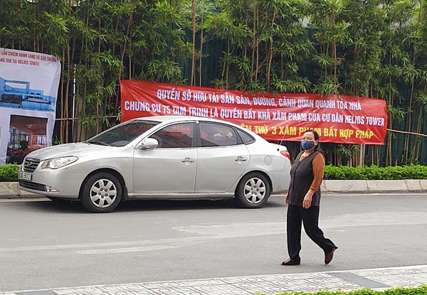 Hà Nội: Cư dân chung cư túc trực đã 20 ngày đêm, ngăn việc sử dụng đường nội bộ để thi công trường mầm non - Ảnh 8.