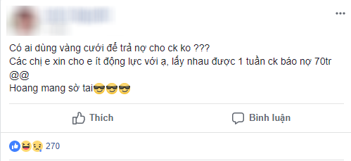 Cưới được 1 tuần, chồng bảo nợ 70 triệu, cô vợ trẻ hoang mang đăng đàn hỏi: Có nên bán vàng cưới trả nợ hay không? - Ảnh 1.