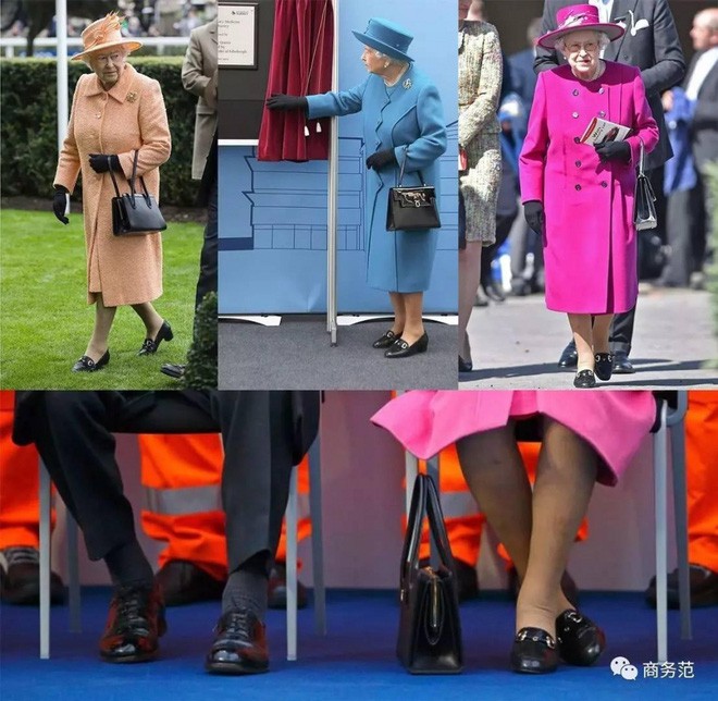 Diện đồ màu sắc là thế nhưng Nữ hoàng Anh Elizabeth II chỉ trung thành với đôi giày da đen đơn giản - Ảnh 3.
