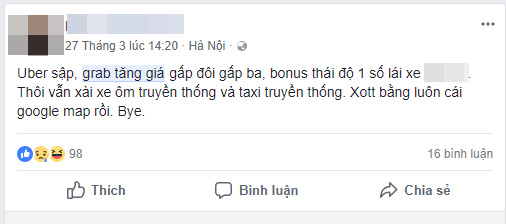 Nhiều hành khách phàn nàn khi ứng dụng Grab liên tục bị treo và tố hãng âm thầm tăng giá cước - Ảnh 1.