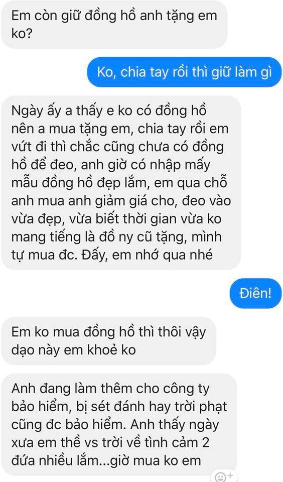 Chết cười với màn tiếp thị bảo hiểm sét đánh hay trời phạt của người yêu cũ: “Khi yêu anh thấy em hay thề lắm!” - Ảnh 1.