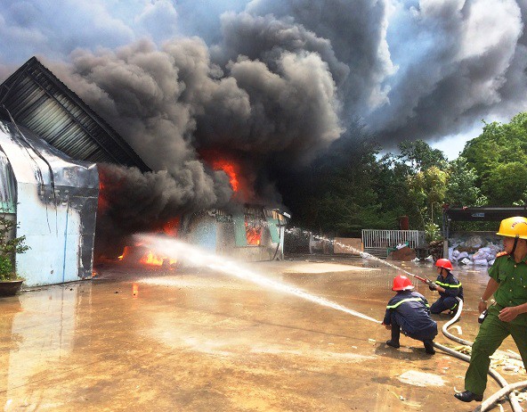 Cháy xưởng đệm mút ở Bình Định, hơn 400 người dập lửa - Ảnh 7.