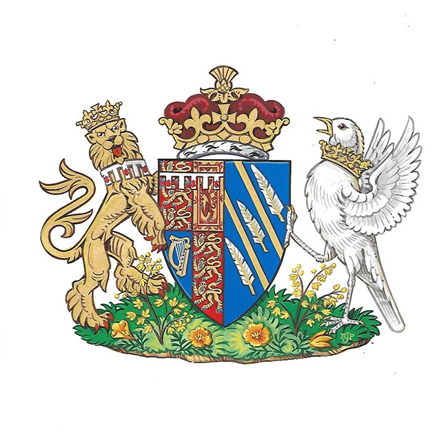 Công bố huy hiệu đại diện của Công nương Meghan, phá vỡ quy tắc hoàng gia Anh - Ảnh 1.