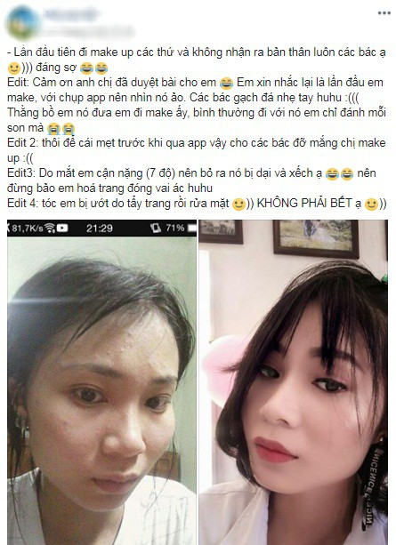 Đăng ảnh trước và sau khi makeup, cô ấy đã chứng minh: Dù mắt có tinh, không dễ nhận ra con gái khi để mặt mộc - Ảnh 1.