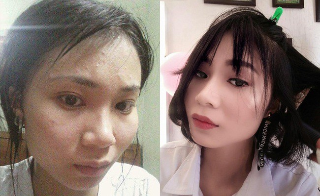 Đăng ảnh trước và sau khi makeup, cô ấy đã chứng minh: Dù mắt có tinh, không dễ nhận ra con gái khi để mặt mộc - Ảnh 2.