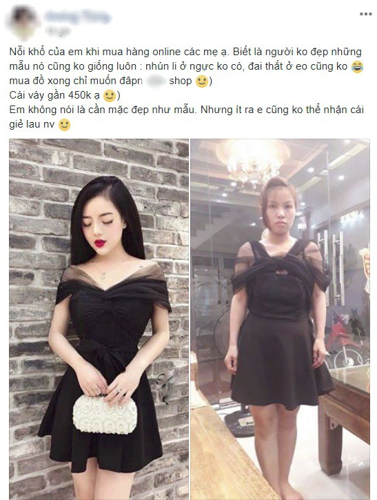 Bỏ 450 nghìn mua váy hot girl, cô nàng ngậm ngùi nhận về đống bùi nhùi, còn bị dân mạng chê dáng xấu - Ảnh 1.