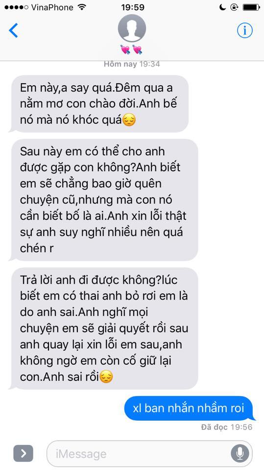 Bất bình với anh chàng chủ động khuyên bạn gái bỏ con, đến khi say rượu nhắn tin đòi xin nhận lại - Ảnh 2.