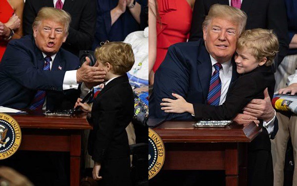 Bé trai 8 tuổi gây sốt khi được Tổng thống Trump ưu ái dành cho điều này - Ảnh 3.