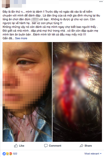 Bầu vượt mặt 9 tháng, người vợ trẻ phải livestream vì bị chồng đánh tới tấp, bầm tím mắt do nằm nghỉ không trông con - Ảnh 1.