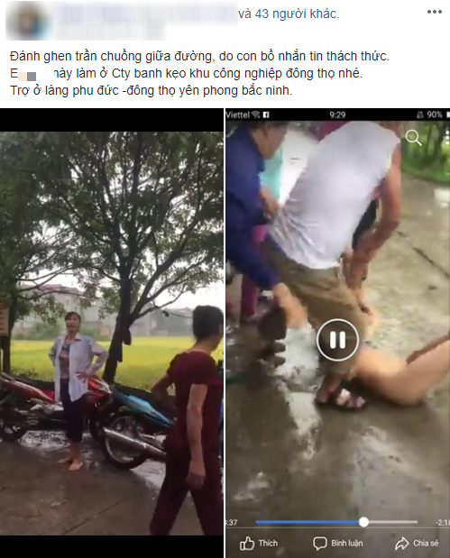 Bắc Ninh: Bồ nhí bị lột trần, bắt quỳ giữa đường vì dám nhắn tin thách thức vợ của nhân tình - Ảnh 1.