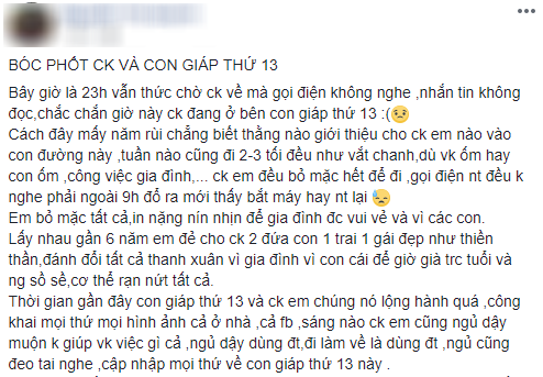 Chị em bật ngửa khi biết danh tính thật sự của con giáp thứ 13 khiến một người chồng bỏ bê vợ con, còn công khai qua lại trên facebook - Ảnh 1.