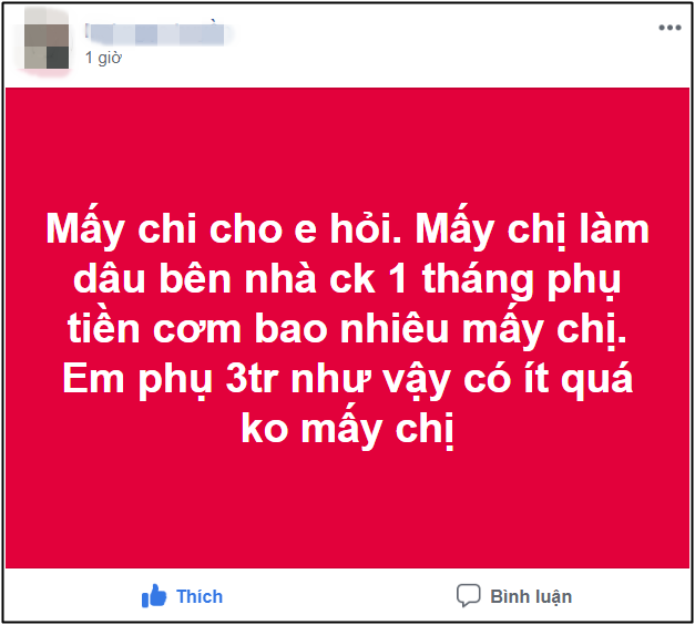 Hội chị em “sống chung với nhà chồng” xôn xao: Phụ bố mẹ chồng 3 triệu đồng/ tháng là nhiều hay ít? - Ảnh 1.