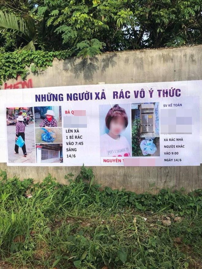 Tranh cãi hình ảnh băng rôn bêu tên chỉ mặt những người xả rác vô ý thức ở Đắk Lắk - Ảnh 1.