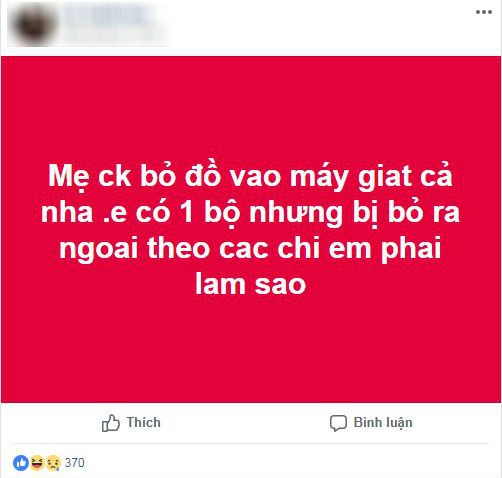 Phát hiện mẹ chồng giặt đồ của cả nhà chỉ chừa duy nhất một bộ của mình ra, nàng dâu ấm ức đăng đàn hỏi phải giải quyết thế nào - Ảnh 1.