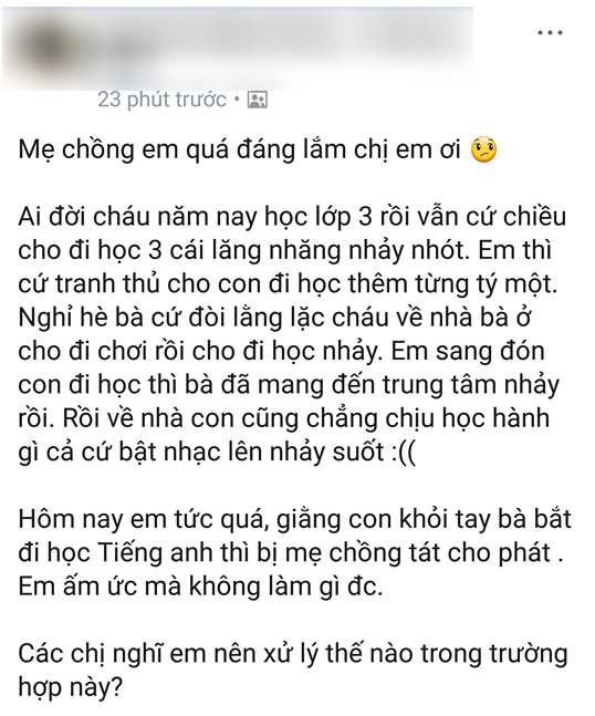 Bị mẹ chồng cho một cái tát, con dâu đăng đàn khóc kể lại bị chị em đòi tát thêm cho vài cái chỉ vì lý do thật sự đằng sau - Ảnh 1.