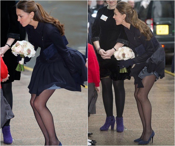 Là biểu tượng thanh lịch của Hoàng gia Anh nhưng không ít lần Công nương Kate phải đỏ mặt bối rối với tai nạn váy áo - Ảnh 3.