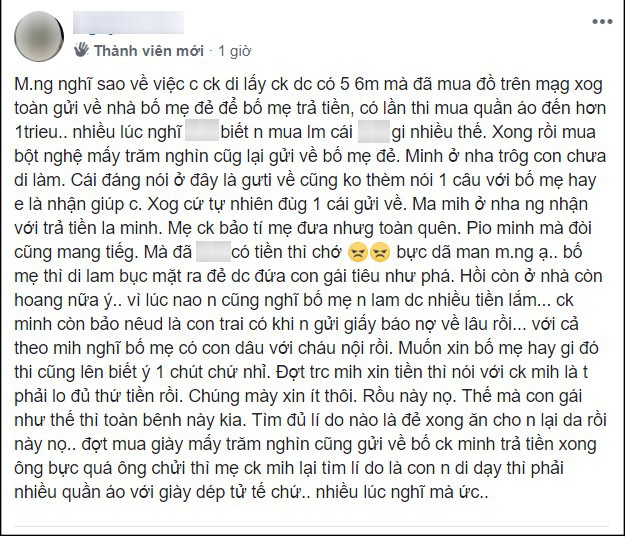 Ở nhà chăm con nhỏ lại thành chân nhận hàng và trả tiền thay chị chồng, dâu trẻ bức xúc hỏi cách đòi lại tiền - Ảnh 1.