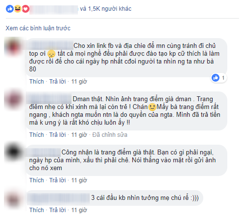 Cám cảnh cô dâu trẻ sinh năm 1997 nhắm mắt đưa mặt cho chuyên viên trang điểm, mở mắt ra bỗng hóa bà cô già khiến chị em phì cười - Ảnh 6.