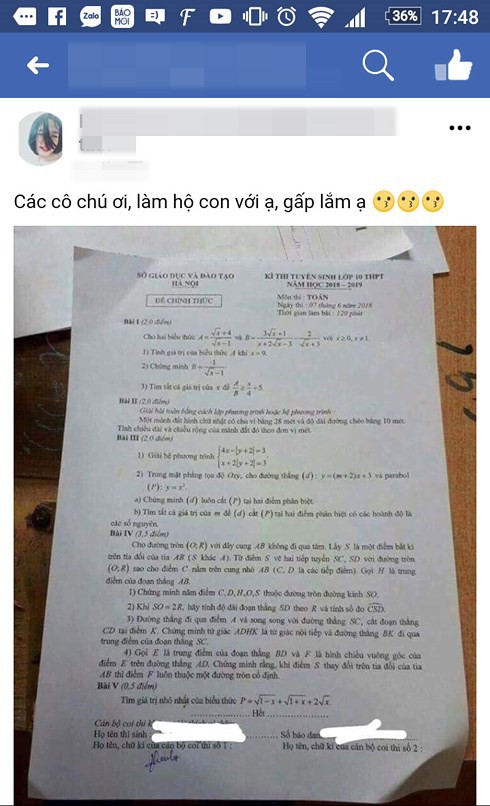 Thầy giáo truyền đề thi Toán và Ngữ văn vào lớp 10 ra ngoài có thể đối mặt với 10 năm tù? - Ảnh 2.