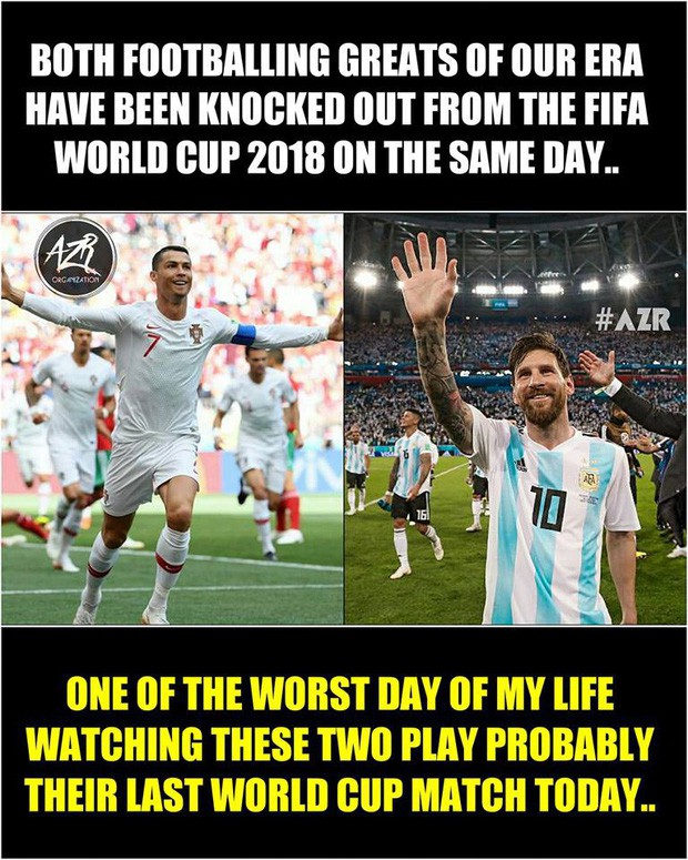 Cư dân mạng đua nhau chế ảnh ngày Messi và Ronaldo rủ nhau rời World Cup 2018 - Ảnh 9.
