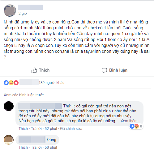 Yêu người đàn ông đã ly hôn, 2 năm sau cô gái trẻ đòi bạn trai phải chọn cô hoặc con riêng khiến các mẹ nổi điên - Ảnh 1. Yêu người đàn ông đã ly hôn, 2 năm sau cô gái trẻ đòi bạn trai phải chọn cô hoặc con riêng khiến các mẹ nổi điên - Ảnh 1.