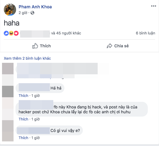 Phạm Anh Khoa bất ngờ trở lại sau scandal, đăng status khó hiểu trên facebook và đây là lý do? - Ảnh 1.