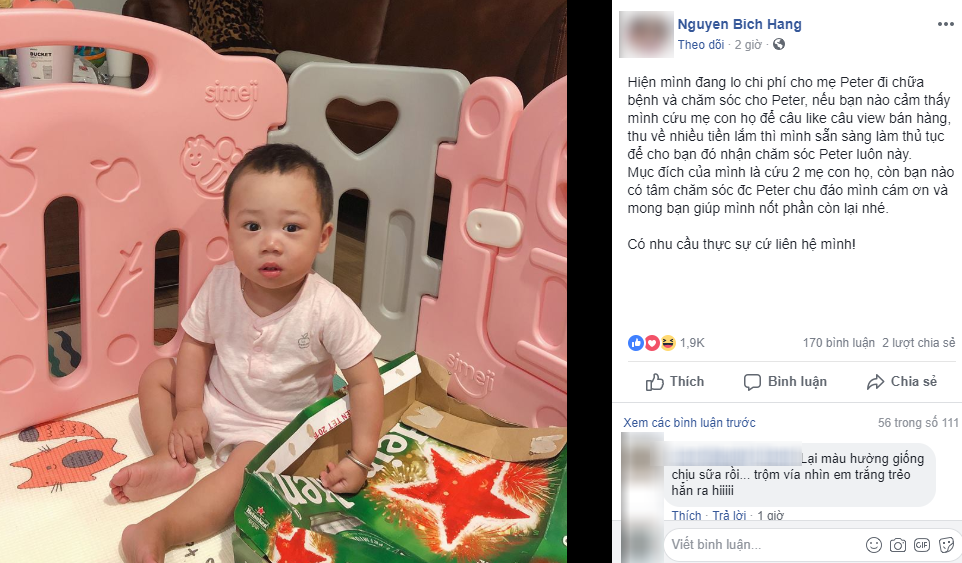 Hotmom Hằng Túi đá xéo người ghét mình và cập nhật thêm về con trai Bella: Peter trộm vía tăng được 0,5kg, tắm 3 ngày chậu nước vẫn đen xì - Ảnh 1. Hotmom Hằng Túi đá xéo người ghét mình và cập nhật thêm về con trai Bella: Peter trộm vía tăng được 0,5kg, tắm 3 ngày chậu nước vẫn đen xì - Ảnh 1.