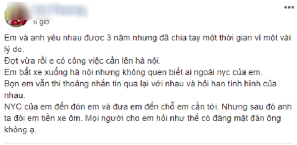 Gặp lại người yêu cũ sau 3 năm chia tay, cô gái tức giận vì sau khi chở mình đi công chuyện, anh chàng đòi tiền xe ôm - Ảnh 2.