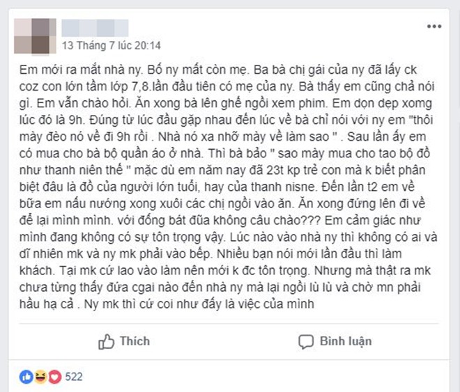 Cô gái làm từ A đến Z khi ra mắt nhưng mẹ người yêu vẫn lạnh nhạt, 500 chị em khuyên bỏ nhanh còn kịp - Ảnh 1.