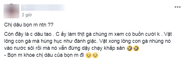 Nàng dâu đánh vật làm thịt gà, lông thì sạch nhưng vẫn chạy quanh sân khiến chị em sửng sốt - Ảnh 2.