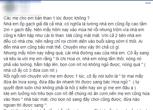 Cô hàng xóm duyên nhất mùa hè:  Cứ giữa trưa là cùng đàn con sang ngủ nhờ nhà người khác, tắt nắng mới về - Ảnh 1.